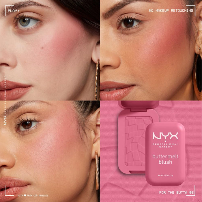 بلاشر باترميلت البودرة بدرجة Getting Butta | NYX Buttermelt Blush Getting Butta