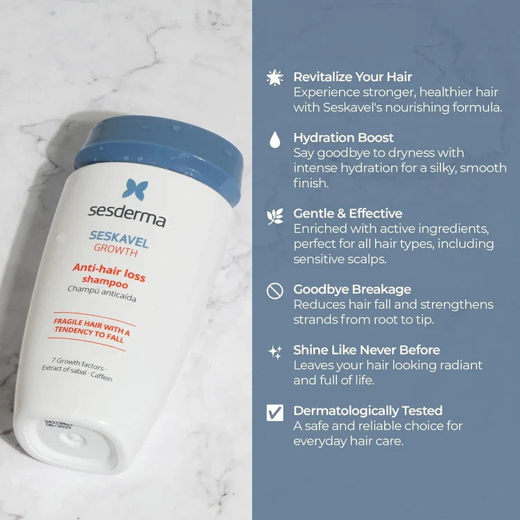 Sesderma Seskavel Anti-Hair Loss and Hair Growth Stimulating Shampoo