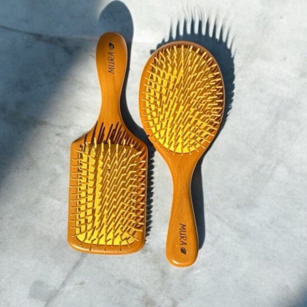 Mora wooden hairbrush | فرشة الشعر الخشبية من مورا