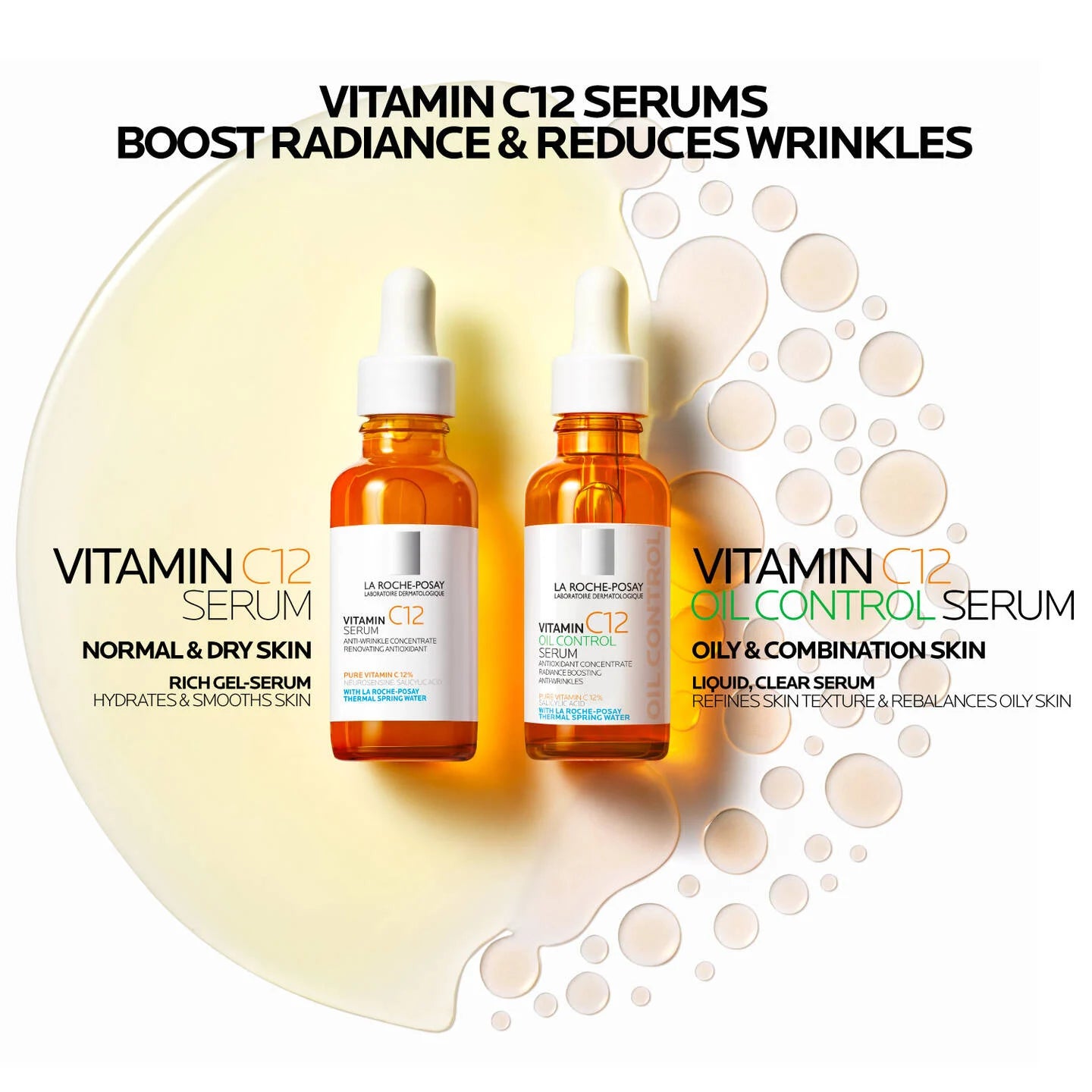 LA ROCHE-POSAY Pure Vitamin C12 serum - 30ml | لاڕۆش پۆزێ سێرووم ڤیتامین سی ١٢% - ٣٠ مل