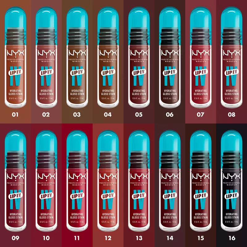 صورة رسمية مجموعة درجات لمعان شفاه NYX IV