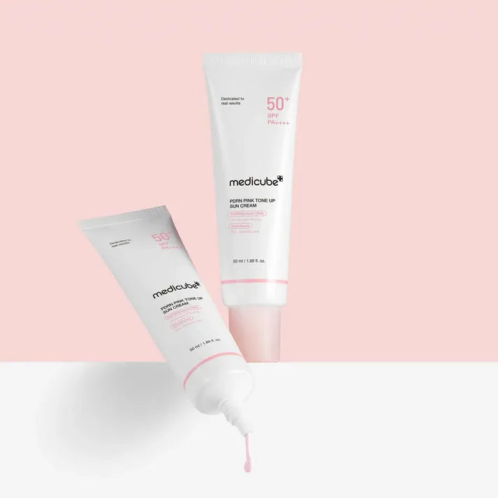 كريم واقي شمس ميديكيوب PDRN الوردي الموحّد للون SPF50+ | medicube PDRN Pink Tone Up Sun Cream SPF50+ PA++++ 50ml