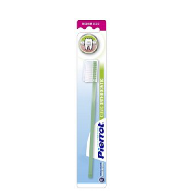 فرشاة أسنان تقويم كلينيك متوسطة من بييرو | Pierrot Clinic Orthodontic Toothbrush Medium