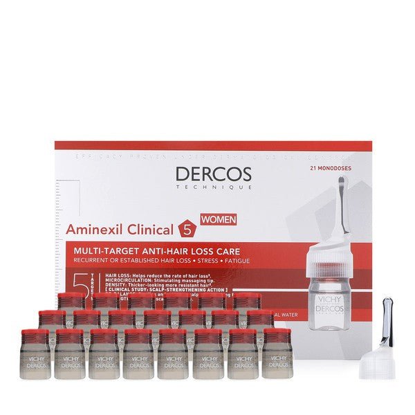 أمبولات ديركوس أمينيكسيل كلينيكال 5 لعلاج تساقط الشعر | Vichy Dercos Aminexil Clinical 5 Anti - Hair Loss Ampoules 21 امبول - EROS STORE