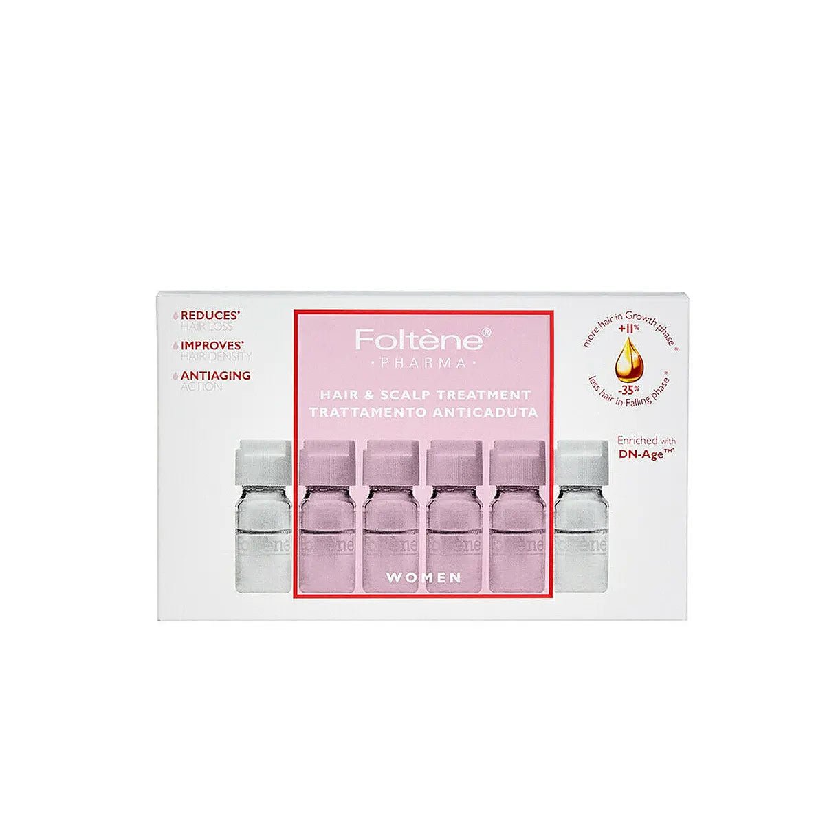 أمبولات فولتين لعلاج تساقط الشعر للنساء - 12 أمبولة | Foltène Hair and Scalp Treatment for Women - 12 Ampoules ١٢*٥ مل - EROS STORE