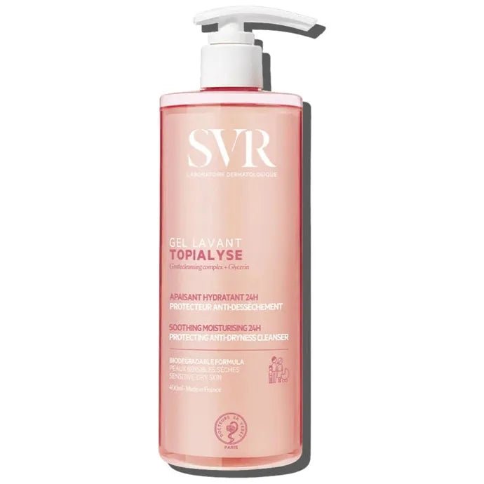 إس في آر توبياليس جل منظف للبشرة الجافة والحساسة | SVR Topialyse Cleansing Gel for Dry and Sensitive Skin 400 مل - EROS STORE