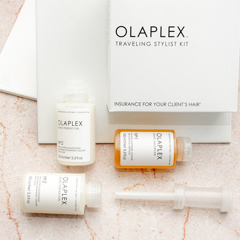 بكج إصلاح الشعر المطاطي والمحروق N°1 وN°2 من أولابلكس | Olaplex Bond Multiplier No.1 & Bond Perfector No.2 N1*100 + N2*200 - EROS STORE