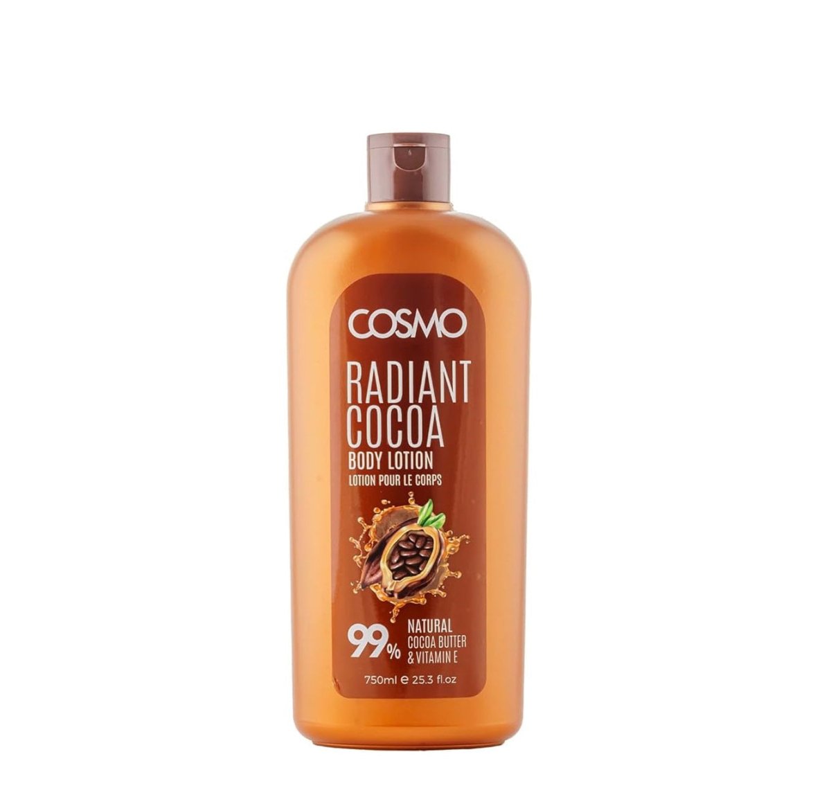 COSMO Radiant Cocoa Body Lotion 99% Natural - 750ml | كوزمو لوشن للجسم بزبدة الكاكاو - 750 مل 750 مل - EROS STORE