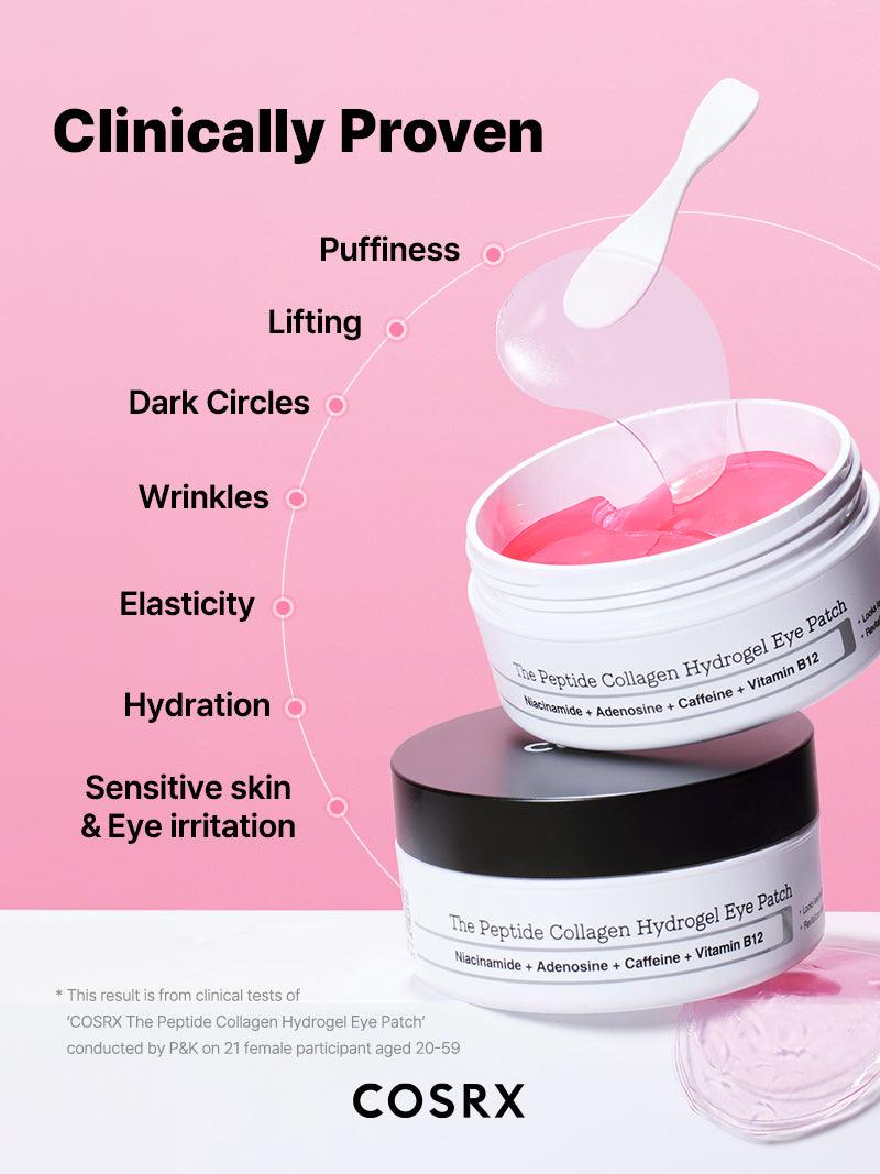 COSRX The Peptide Collagen Hydrogel Eye Patch | رقعة العين من هيدروجيل الكولاجين الببتيد 60 رقعة - EROS STORE