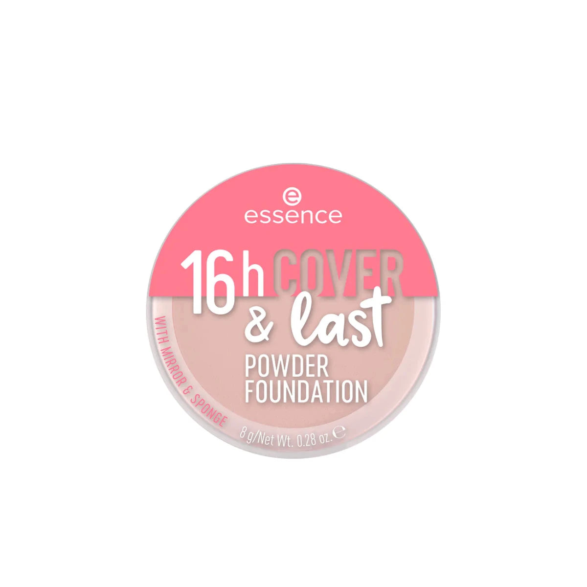 Essence 16H Cover & Last Powder Foundation | ايسنس كريم أساس بودرة مضغوطة عالي التغطية يدوم 16 ساعة 01| Porcelain - EROS STORE