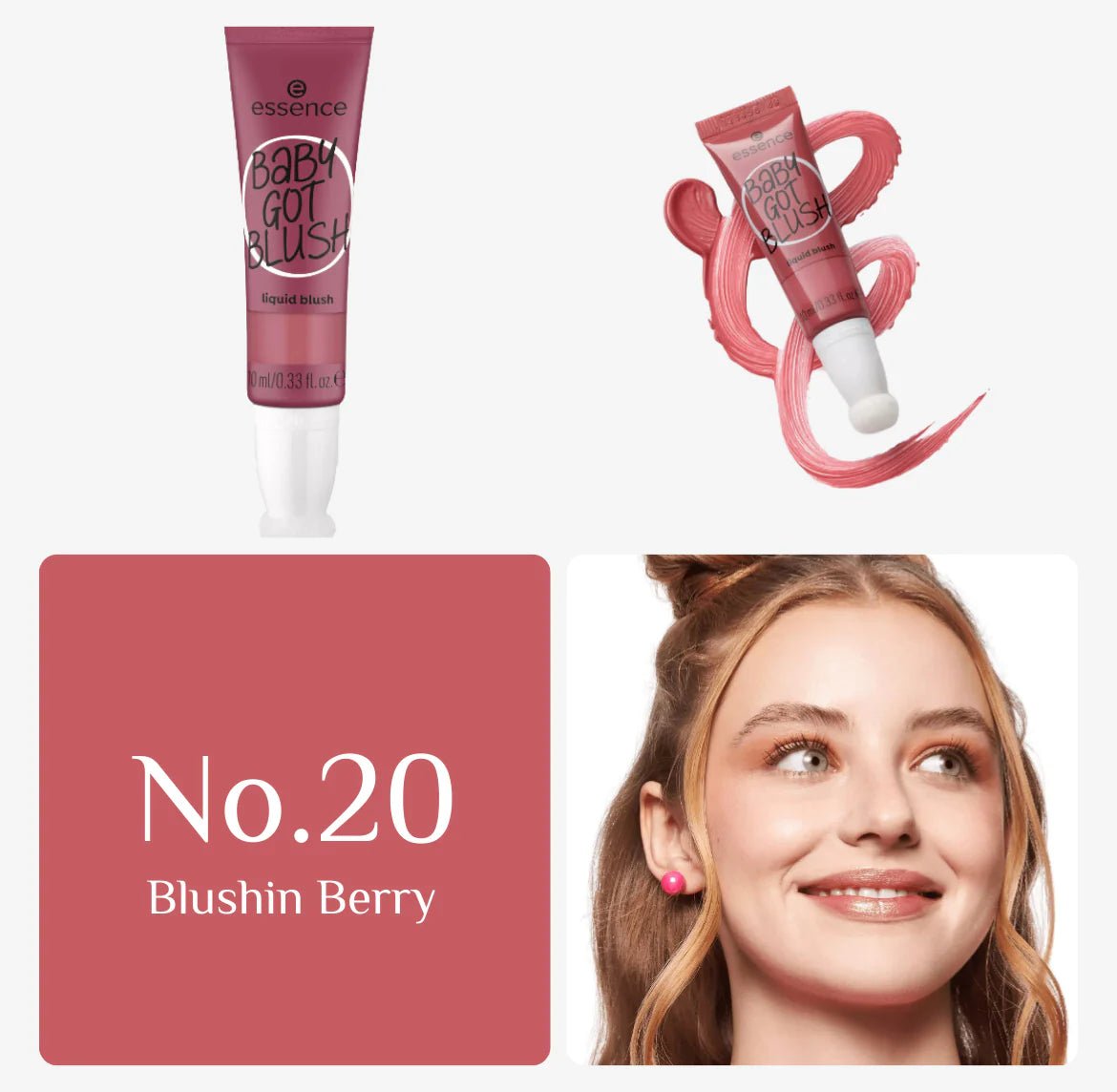 Essence Liquid Blush Baby Got Blush - 10ml | ايسنس بلاش كريمي - 10 مل 20 - Blushin Berry - EROS STORE