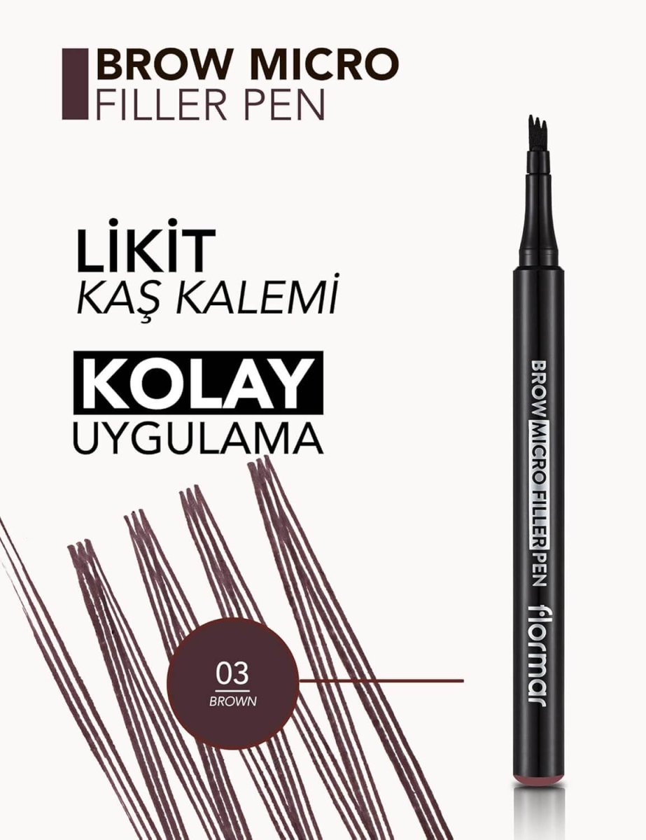 Flormar Brow Micro Filler Pen | قلم فلورمار للحواجب مايكرو فيلر 3 - EROS STORE