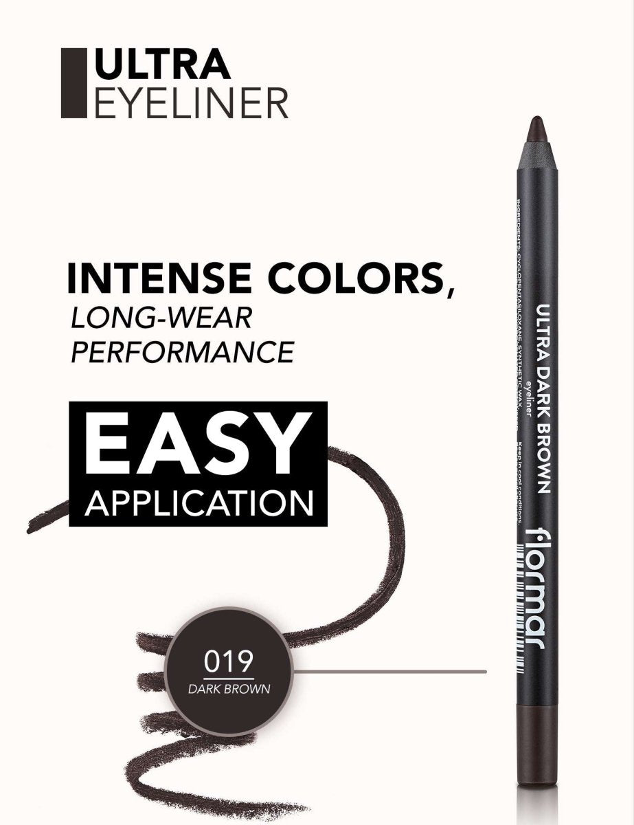 Flormar Ultra Eyeliner Pencil | قلم كحل الترا من فلورمار 01 اسود - EROS STORE