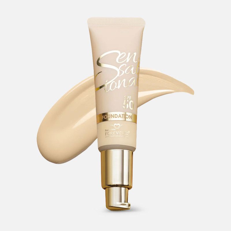 Forever 52 Foundation SPF 50+ كريم أساس فور ايفر 52 سينسيشنال عامل حماية من الشمس 50+ 101 crema catalana - EROS STORE
