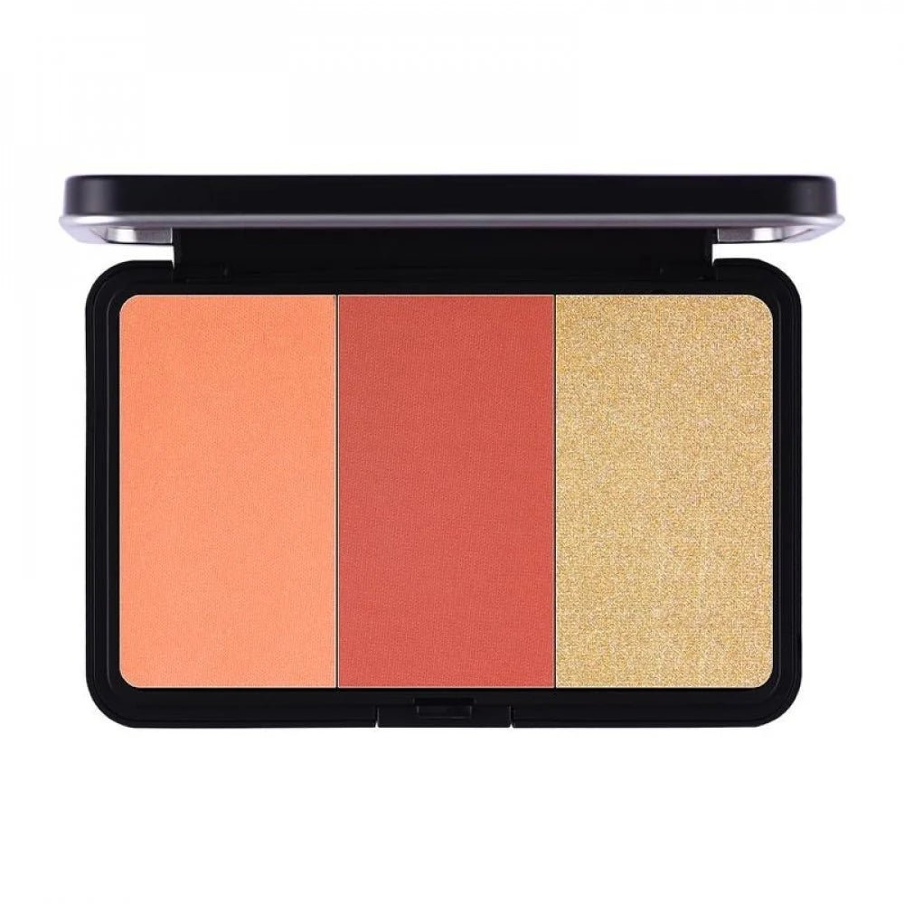 FOREVER52 Glambo Contour Highlighter Blush Palette - 6gx3 | فوريفر52 باليت للخدود برونزر و هايلايتر و بلاش - 6 غرام 4 - EROS STORE
