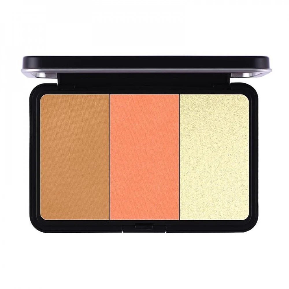 FOREVER52 Glambo Contour Highlighter Blush Palette - 6gx3 | فوريفر52 باليت للخدود برونزر و هايلايتر و بلاش - 6 غرام 5 - EROS STORE