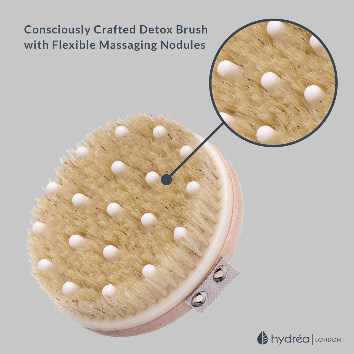 فرشاة الخيزران الجافة بجذور الصبار من هيدريا لندن | Hydrea London Bamboo Dry Body Brush with Cactus Bristles - EROS STORE