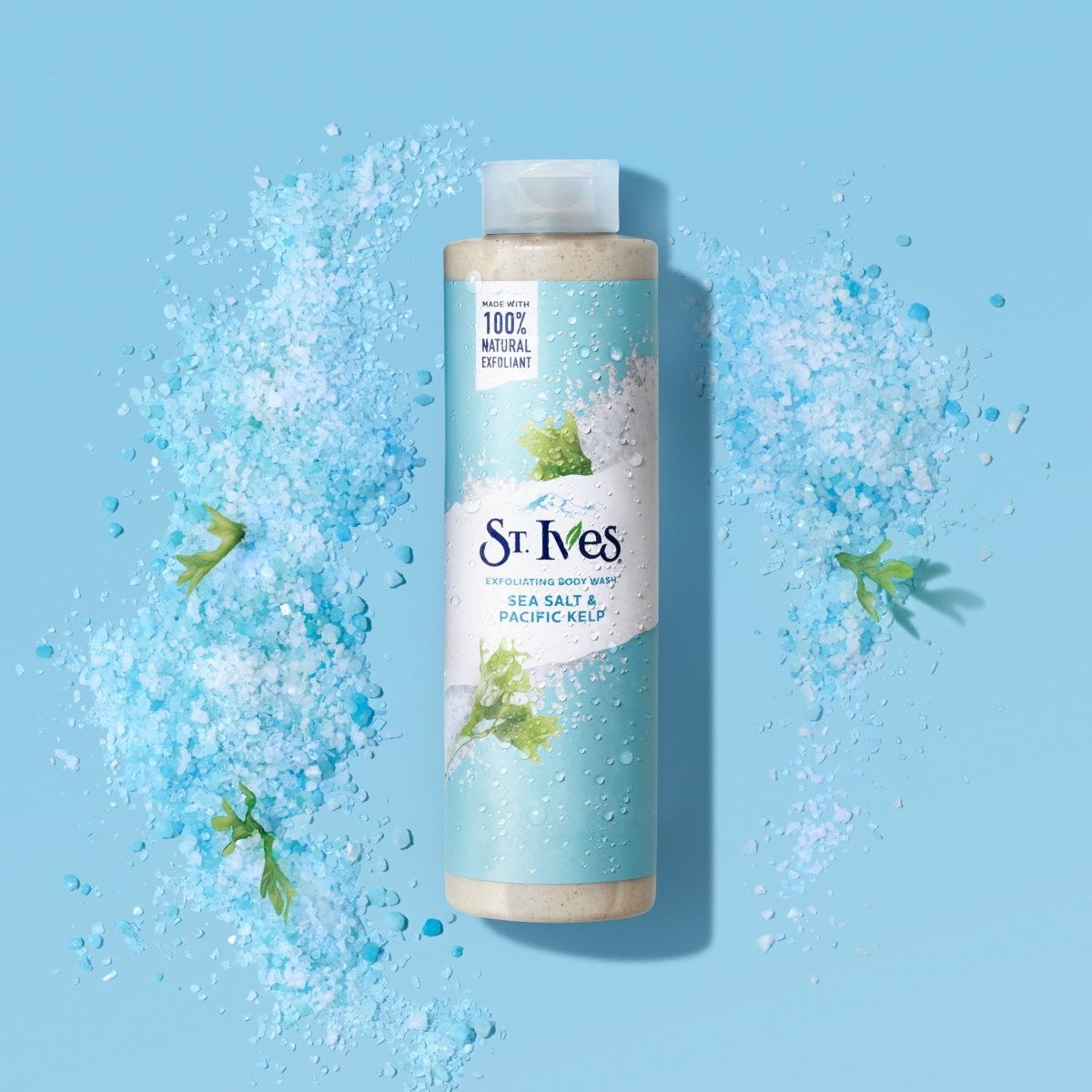 غسول الجسم المقشر بملح البحر وعشب المحيط الهادئ من سانت آيفز | St. Ives Exfoliating Body Wash with Sea Salt & Pacific Kelp 650 مل - EROS STORE