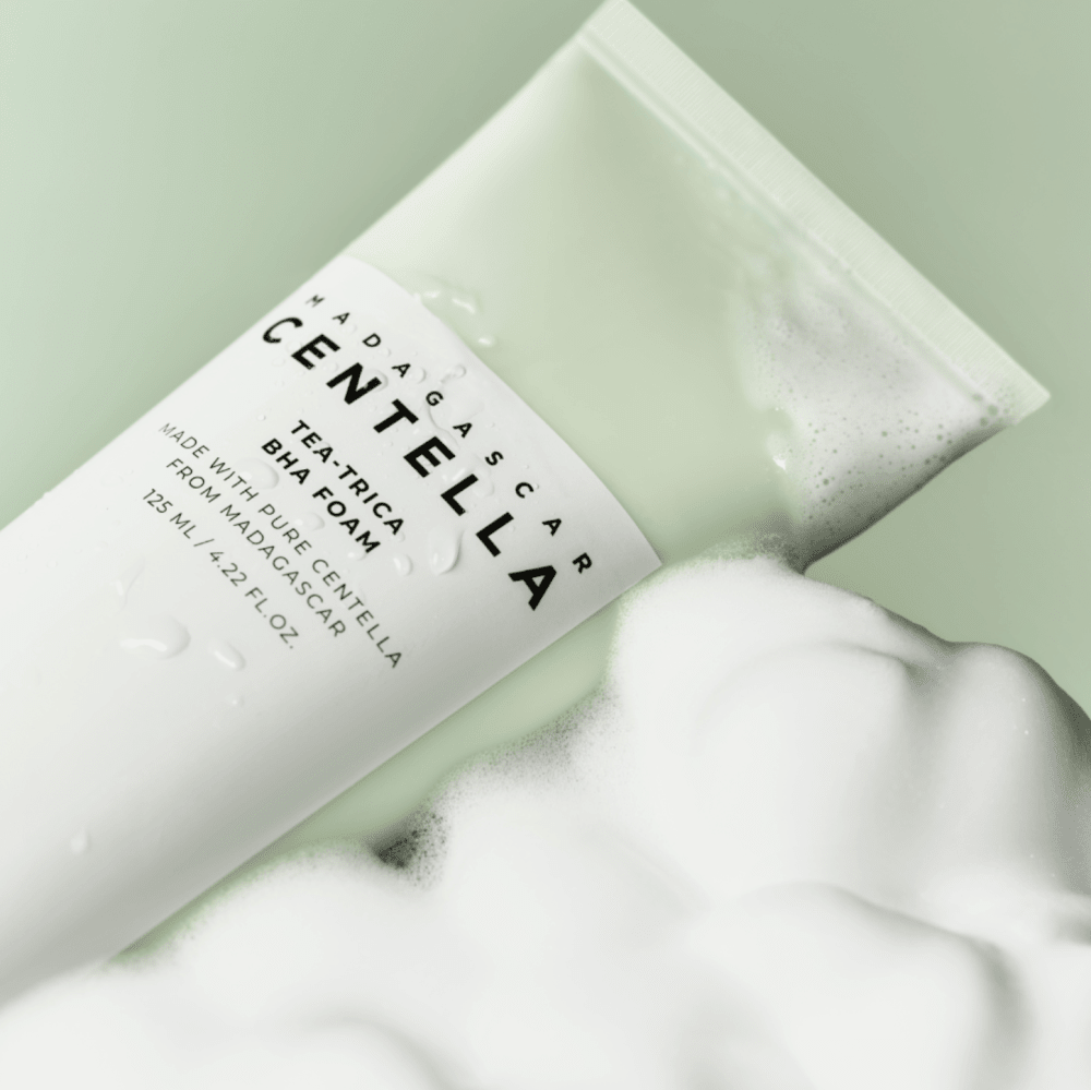 غسول بخلاصة السينتيلا وشجرة الشاي | SKIN1004 Madagascar Centella Tea - Trica Bha Foam 125 مل - EROS STORE
