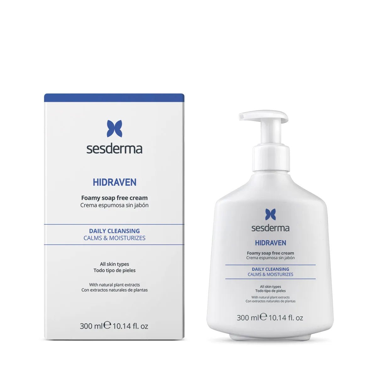 غسول كريم هايدرا فين الرغوي بدون صابون من سيسديرما | Sesderma hidraven Foamy Soap - Free Cream Cleanser 300 مل - EROS STORE