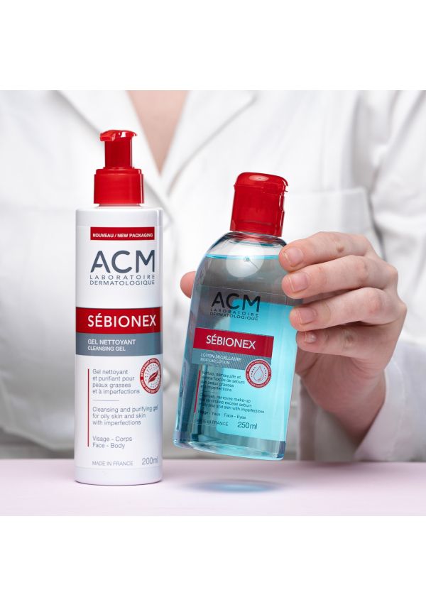 غسول سيبيونكس للبشرة المعرضة للحبوب من إي سي إم | ACM Sebionex Cleansing Gel 200 مل - EROS STORE