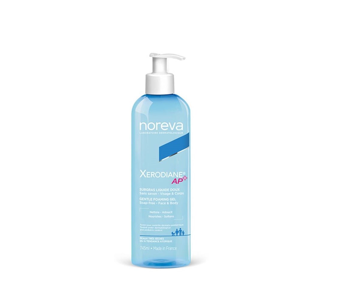 غسول زيروداين لتنظيف البشرة الجافة والحساسة من نوريفا | NOREVA Xerodiane AP+ Cleansing Gel 745 مل - EROS STORE