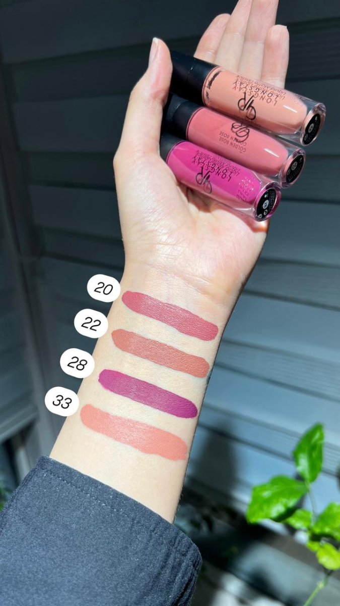 Golden rose Long stay Liquid Matte Lipstick - 5.5ml |كولدن روز أحمر شفاه سائل مطفي يدوم طويلاً - 5.5 مل 9 - EROS STORE