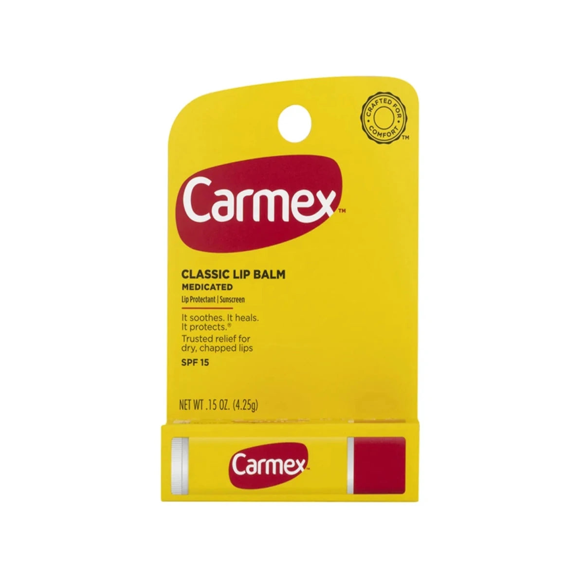 كارميكس مرطب شفاه كلاسيكي طبي بمعامل حماية من الشمس SPF 15 | Carmex Classic Medicated Lip Balm SPF 15 - EROS STORE