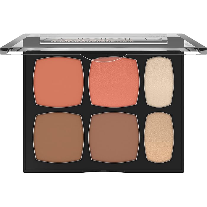 كاتريس باليت ألوان الصيف للوجه بلاش, برونزر و هايلايتر | Catrice Summer Obsession 010 Palette Matte and Glow - EROS STORE