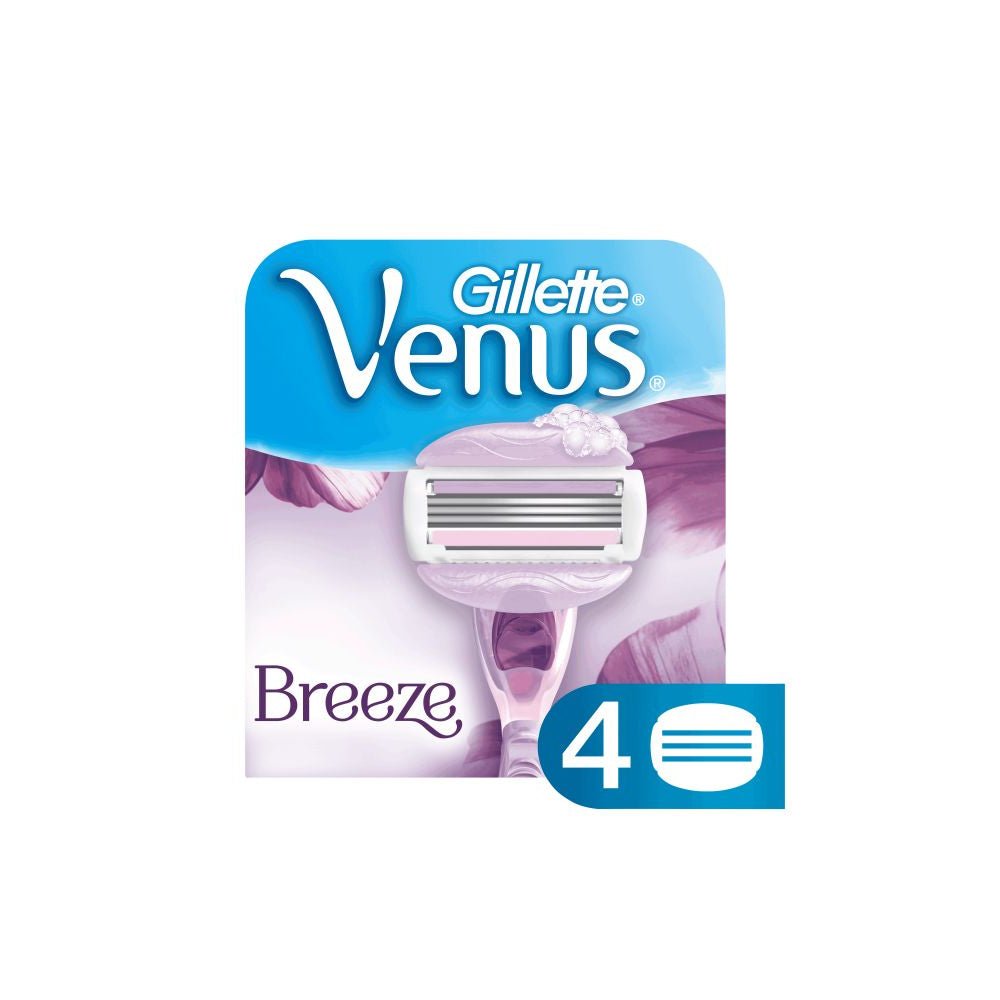 خراطيش حلاقة (شفرات) قابلة للاستبدال للنساء فينوس كومفورت جلايد بريز | Venus ComfortGlide Breeze Refillable Razor Blades for Women 4 روؤس - EROS STORE