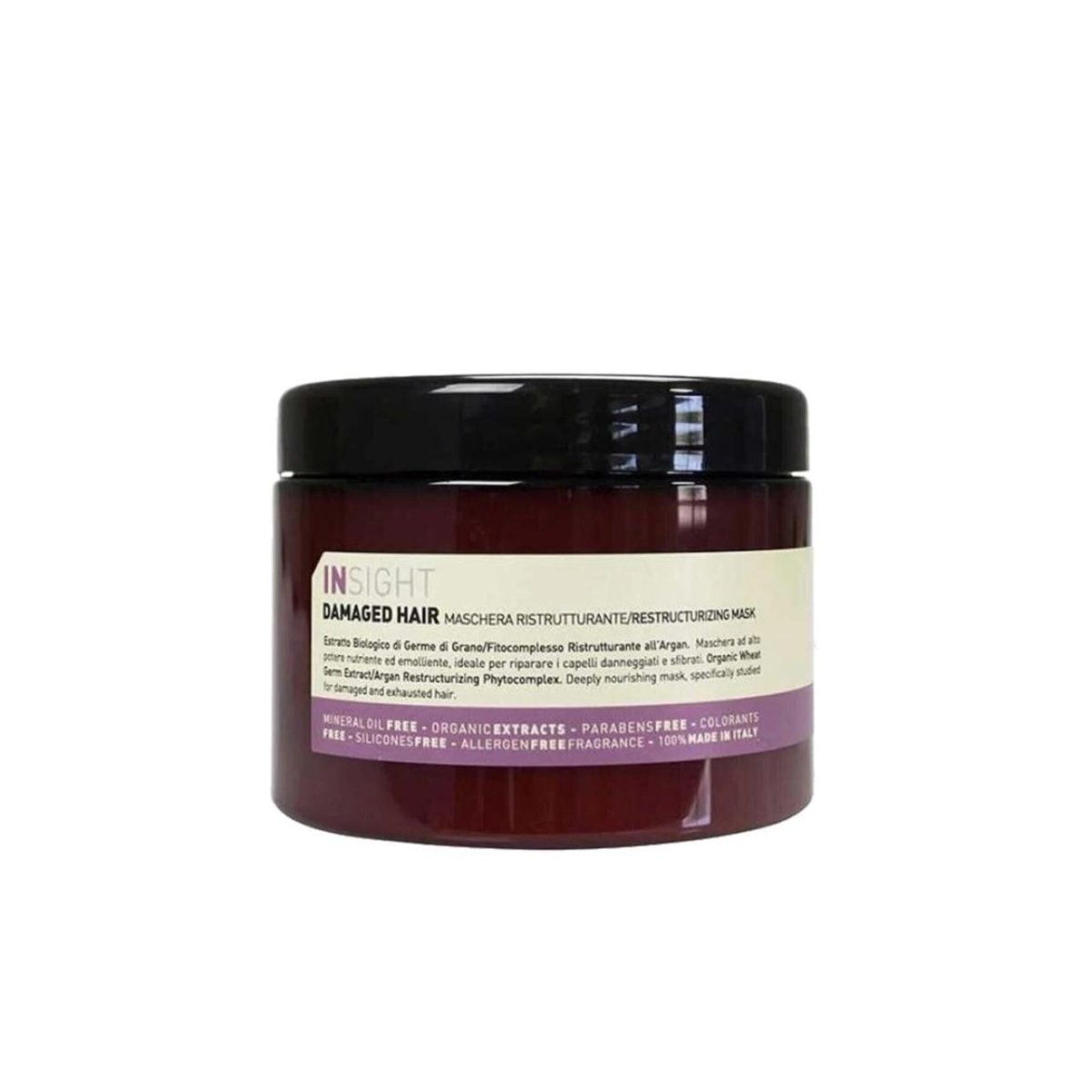 قناع إنسايت لإصلاح الشعر التالف من إنسايت الإيطالية | INSIGHT Damaged Hair Repair Mask 500 مل - EROS STORE