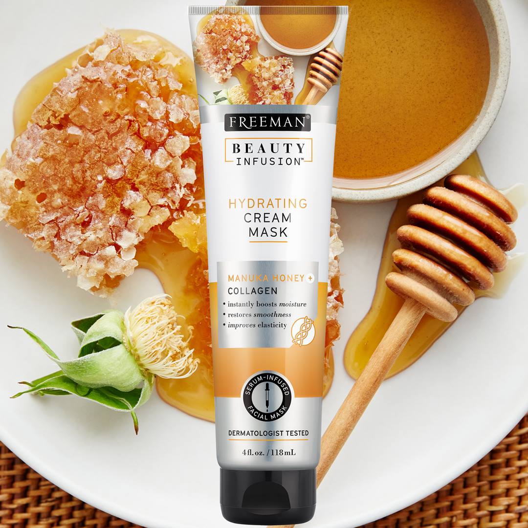 قناع كريم الترطيب بعسل المانوكا والكولاجين من فريمان | Freeman Manuka Honey & Collagen Hydrating Cream Mask - EROS STORE