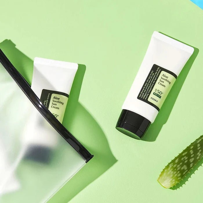 كريم الشمس المهدئ بالصبار SPF50+/PA+++ من كوزركس | COSRX Aloe Soothing Sun Cream SPF50+/PA+++ 50 مل - EROS STORE
