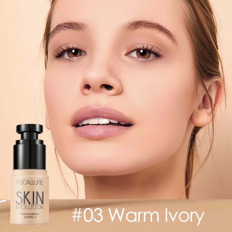 كريم أساس سائل من فوكالور | Focallure Liquid Foundation 03 وورم ايفوري - EROS STORE