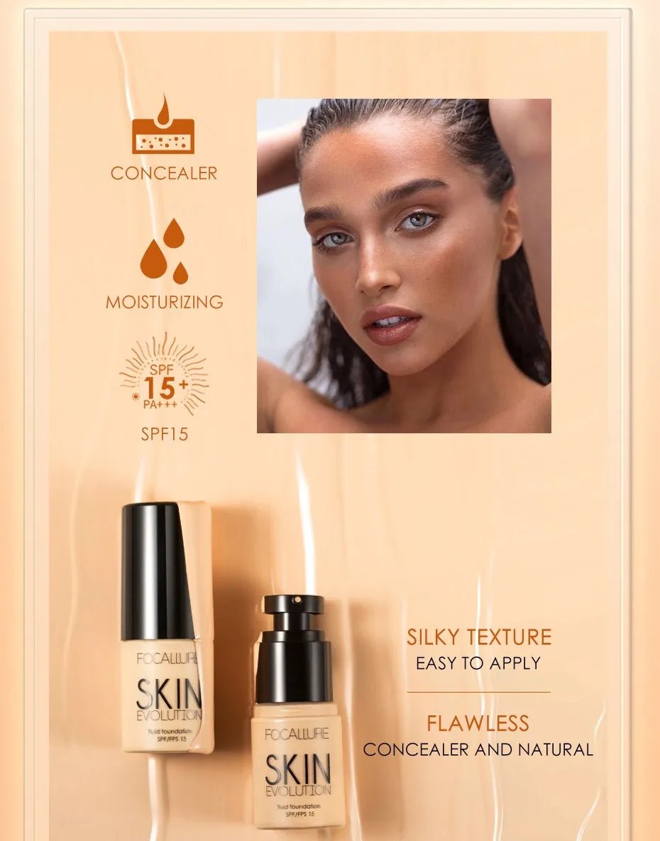 كريم أساس سائل من فوكالور | Focallure Liquid Foundation 03 وورم ايفوري - EROS STORE