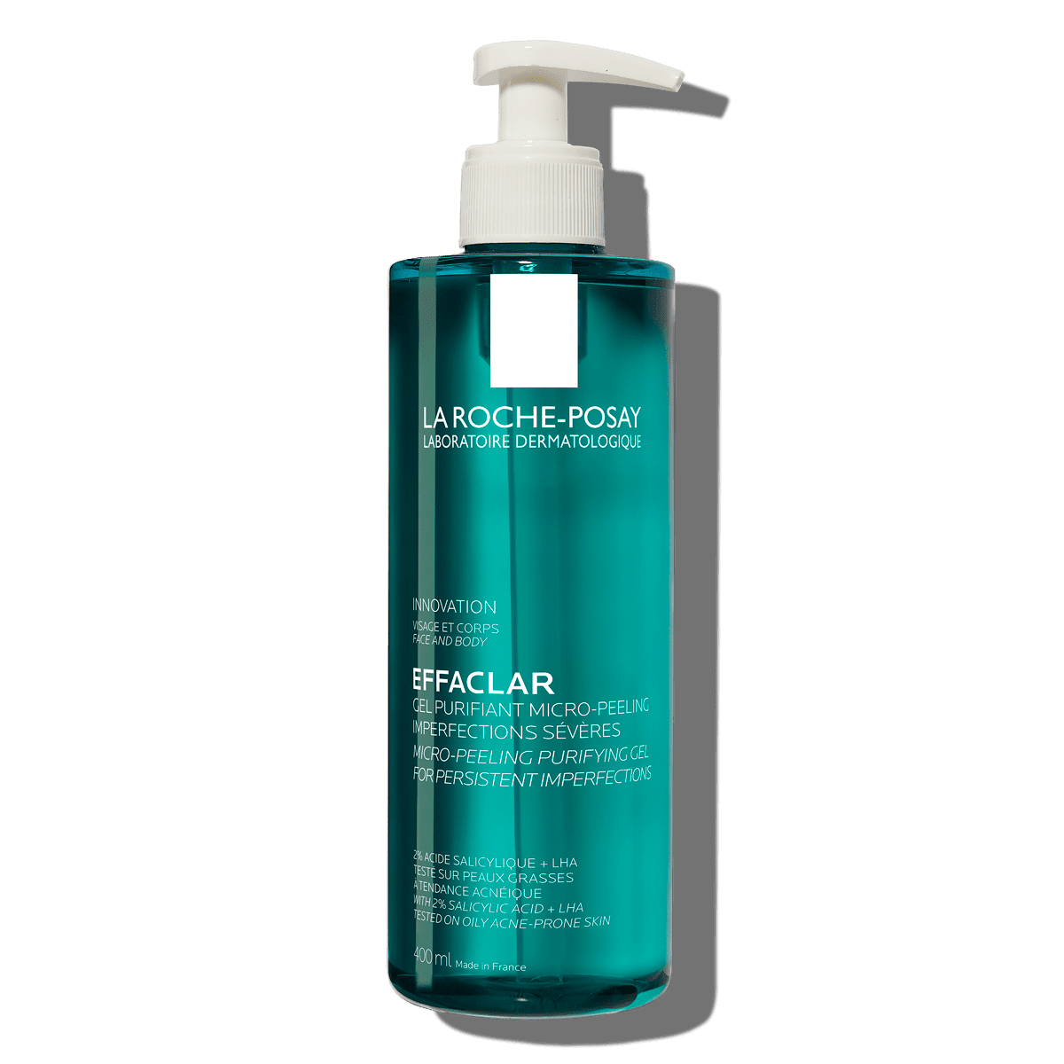 La Roche - Posay Effaclar Micro - Peeling Purifying Gel | لاروش بوزيه ايفكلار مايكروبيلينج جل غسول منقي للتقشير الدقيق مع حمض الساليسيليك للبشرة الدهنية 400 مل - EROS STORE