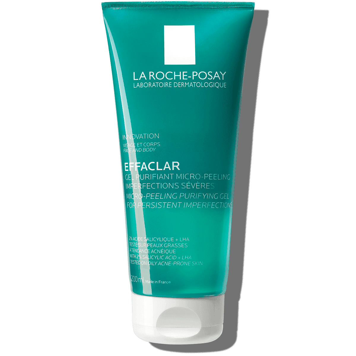 La Roche - Posay Effaclar Micro - Peeling Purifying Gel | لاروش بوزيه ايفكلار مايكروبيلينج جل غسول منقي للتقشير الدقيق مع حمض الساليسيليك للبشرة الدهنية 200 مل - EROS STORE