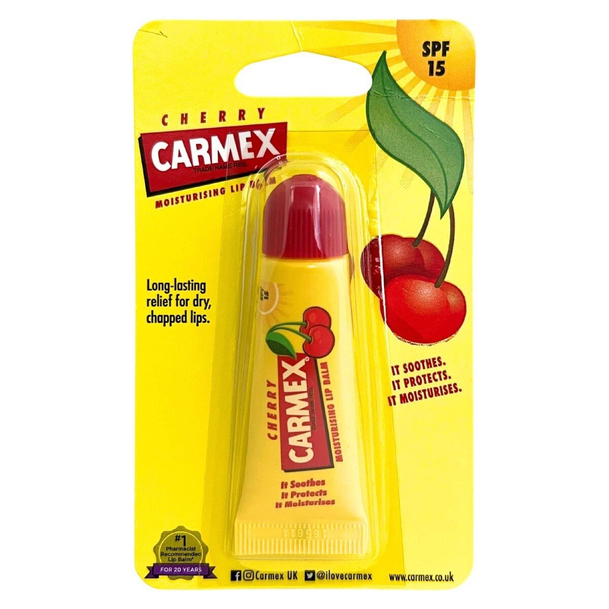 Lip Balm Cherry SPF15 - 10g Tube | مرطب الشفاه بالكرز بحماية 15 - 10 جرام أنبوب - EROS STORE