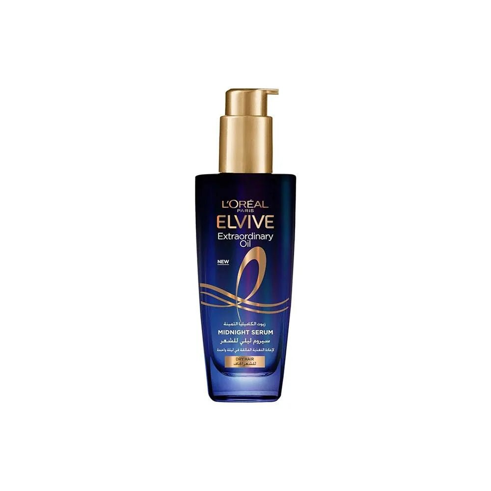 L’Oreal Elvive Extraordinary Oil Midnight Serum For damage Dry Hair - 100ml | لوريال سيروم ليلي للشعر التالف - 100 مل 100 مل - EROS STORE