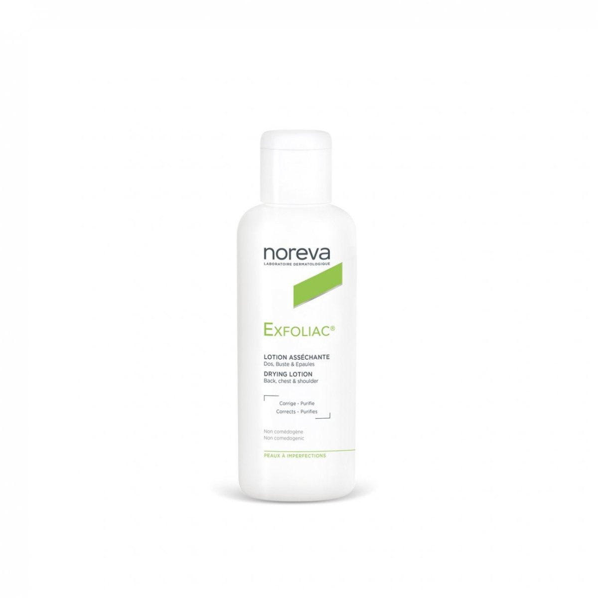 لوشن إكسفولياك لعلاج حبوب الجسم من نوريفا | NOREVA Exfoliac Lotion for Body Acne 125 مل - EROS STORE