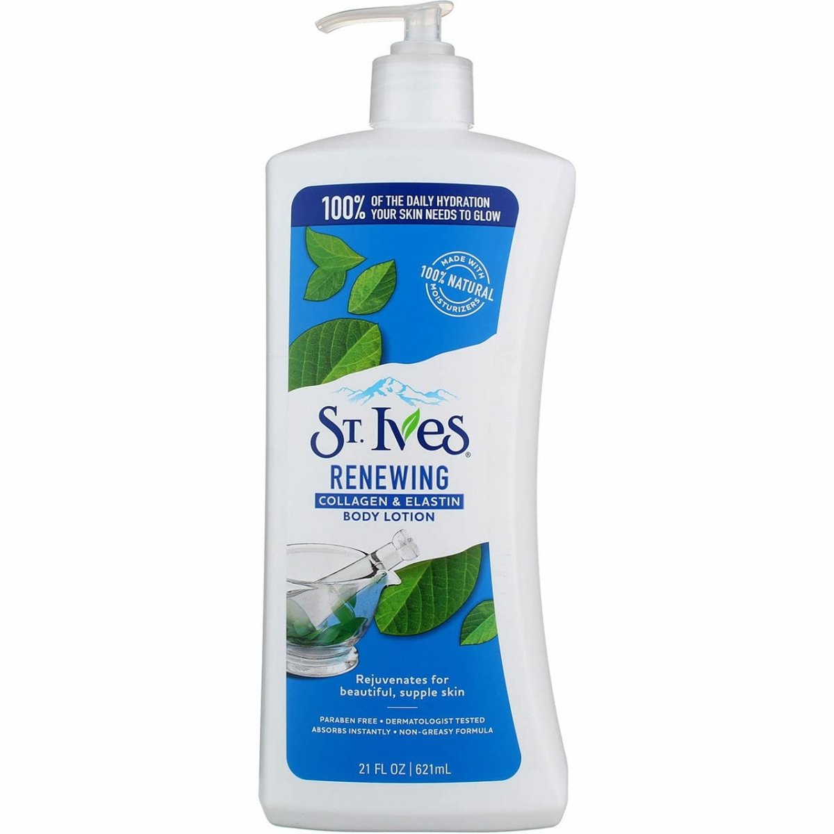 لوشن تجديد البشرة للجسم بالكولاجين والإيلاستين من سانت آيفز | St. Ives Renewing Collagen & Elastin Body Lotion 621 مل - EROS STORE