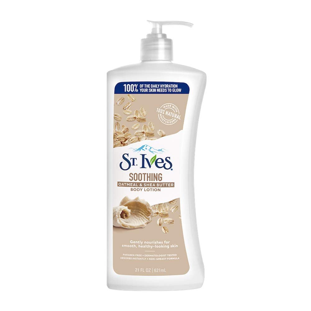 لوشن تغذية وتهدئة الجسم من سانت آيفز بالشوفان وزبدة الشيا | St. Ives Soothing Oatmeal & Shea Butter Body Lotion 621مل - EROS STORE