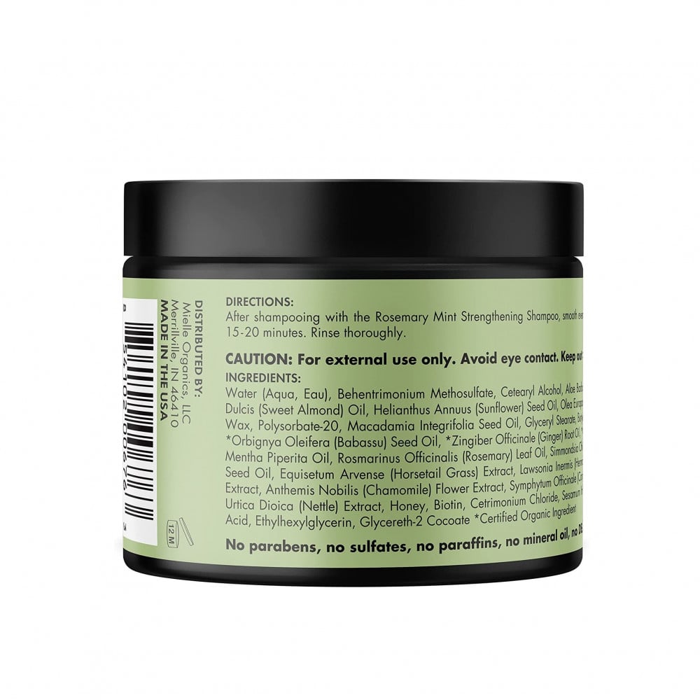 ماسك تقوية الشعر بإكليل الجبل والنعناع من ميلي | Mielle Rosemary Mint Strengthening Hair Masque 340 مل - EROS STORE
