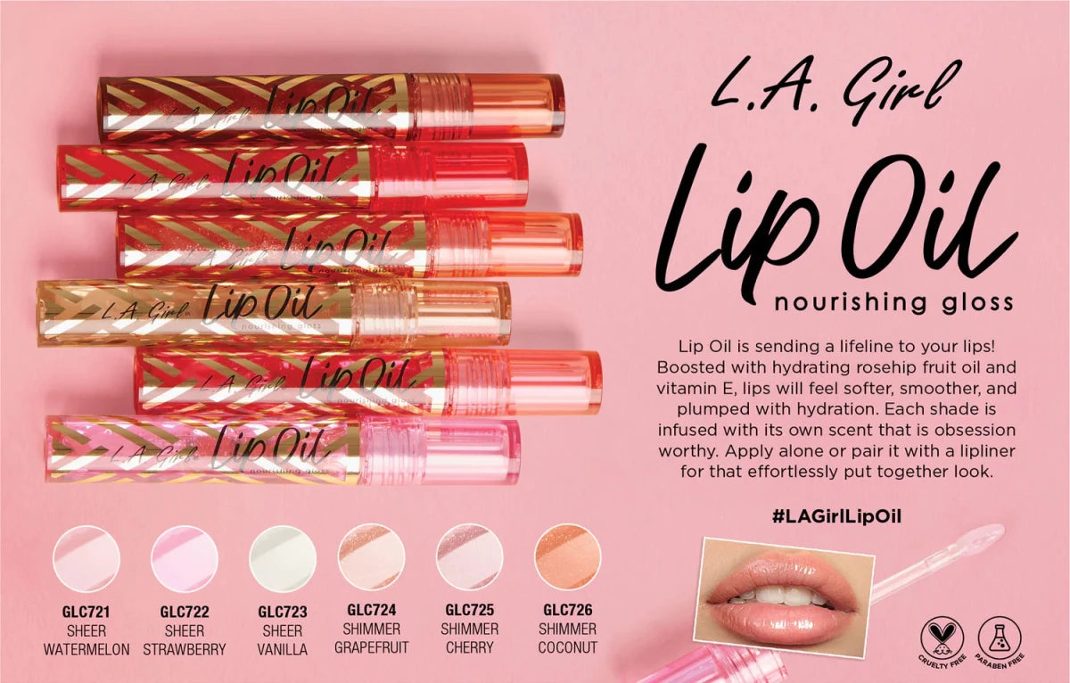 ملمع الشفاه المغذي بزيت الشفاه من LA | LA Girl Lip Oil Gloss بطيخ - EROS STORE