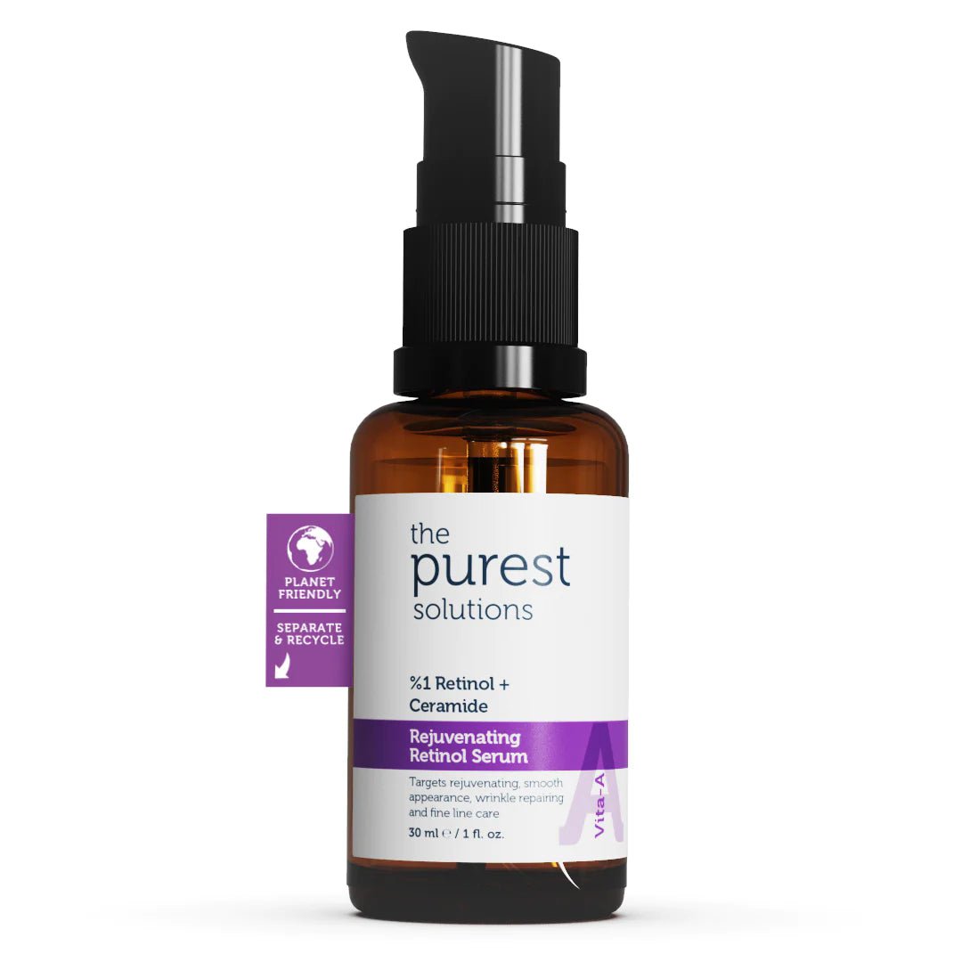 مصل الريتينول المجدد للوجه من ذا بيورست سولوشنز 1% ريتينول + سيراميد - 30 مل | The Purest Solutions 1% Retinol + Ceramide Rejuvenating Face Serum - 30ml 30 مل - EROS STORE