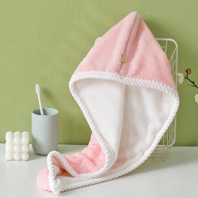 MURA MICROFIBER HAIR TOWEL | مورا منشفة مايكروفايبر وردي - EROS STORE
