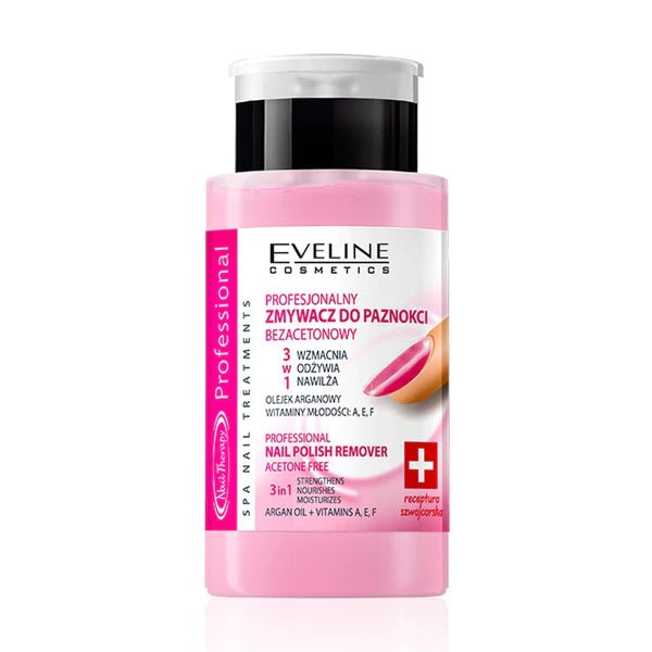 مزيل طلاء الأظافر الصحي الخالي من الأسيتون من إيفلين | Eveline Healthy Nail Polish Remover (Acetone - Free) 190 مل - EROS STORE