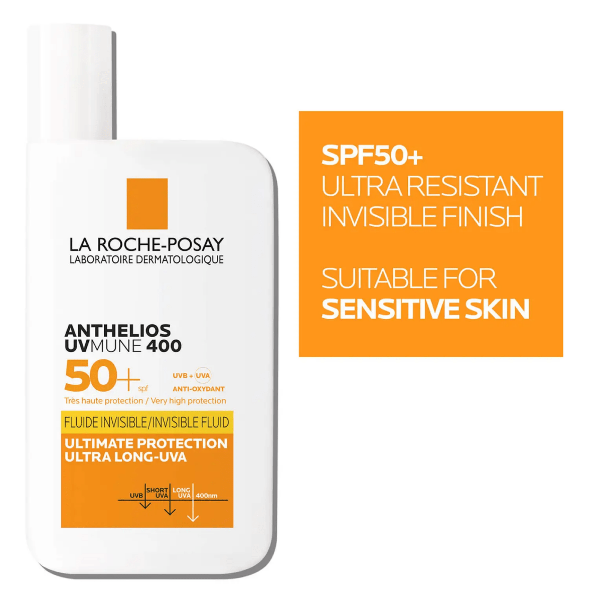 واقي شمس أنثيليوس فلود شفاف من لاروش بوزيه | La Roche - Posay Anthelios Invisible Fluid SPF50+ 50 مل - EROS STORE