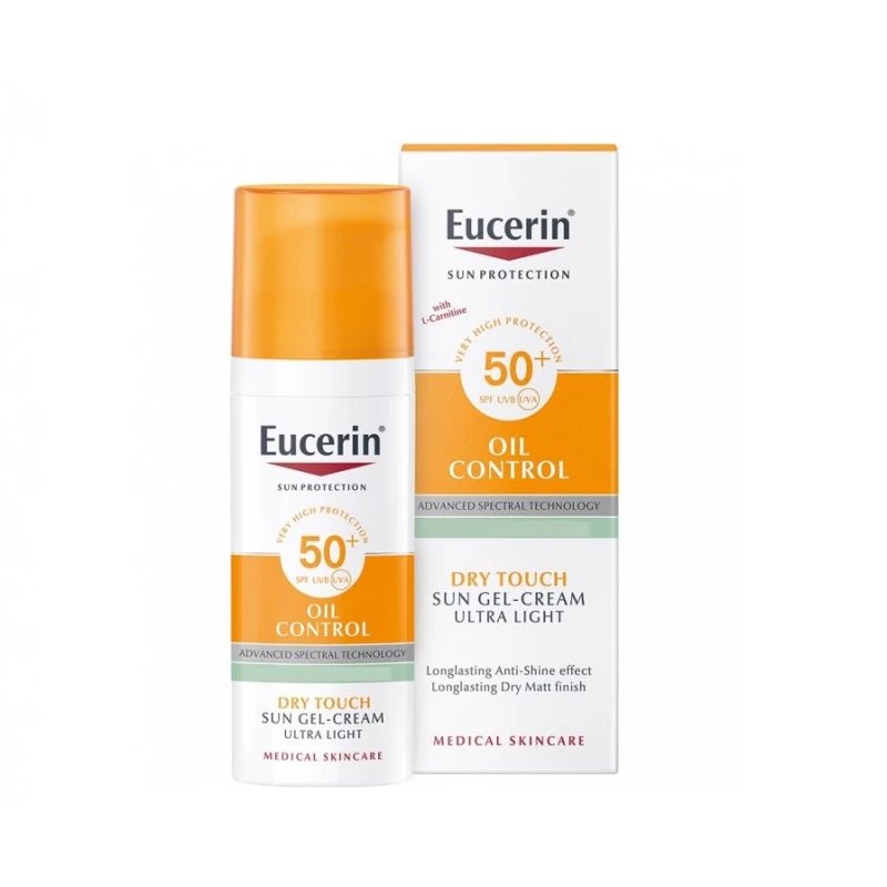 واقي شمس خالي من الزيوت من يوسيرين | Eucerin Oil Control Sun Gel - Cream Dry Touch SPF 50+ 50 مل - EROS STORE