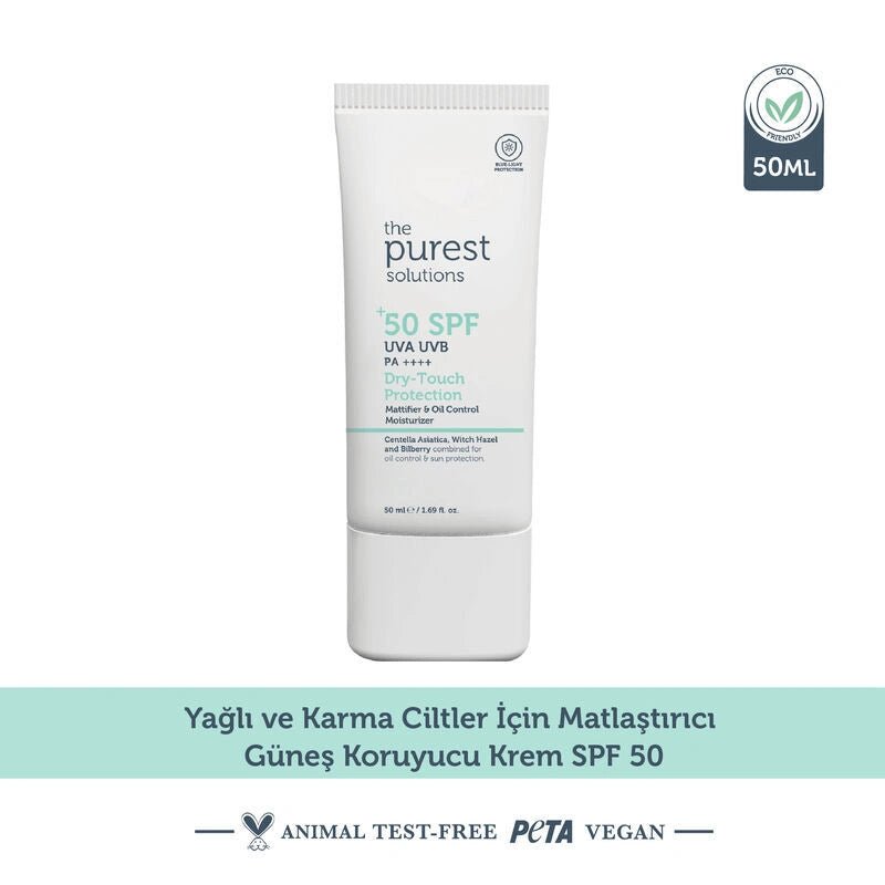 واقي شمس مطفي للبشرة الدهنية والمختلطة من ذا بيورست سوليوشنز | The Purest Solutions Mattifying Sunscreen for Oily and Combination Skin 50 مل - EROS STORE